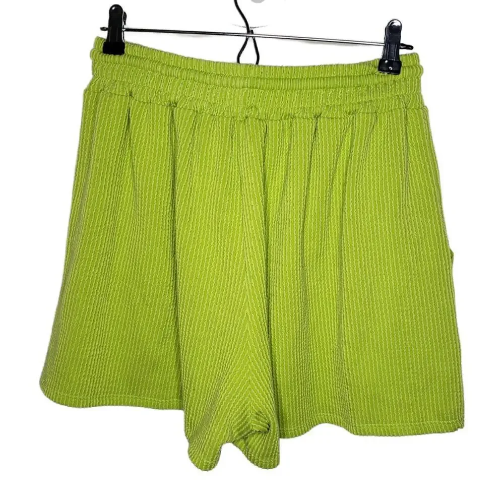 BLAKELEY Women's Sz 1x Brentley Ribbed Lounge Short Green (1783) - Picture 2 of 5